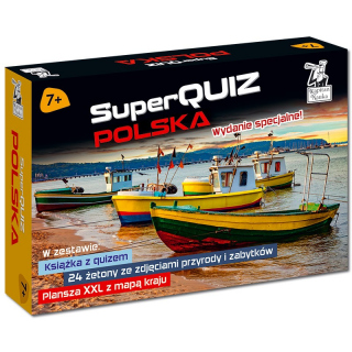 Kapitan Nauka Pakiet SuperQuiz Polska 7+ (książeczka + plansza XXL + żetony) Kapitan Nauka Pakiet SuperQuiz Polska 7+ (książeczka + plansza XXL + żetony)