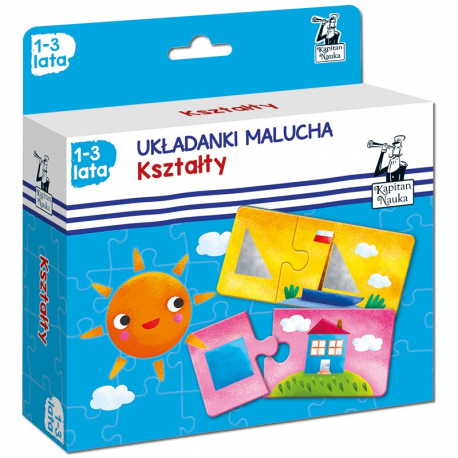 Kapitan Nauka. Układanki malucha. Kształty. 1-3 lata (puzzle dwuelementowe) Kapitan Nauka. Układanki malucha. Kształty. 1-3 lata (puzzle dwuelementowe)