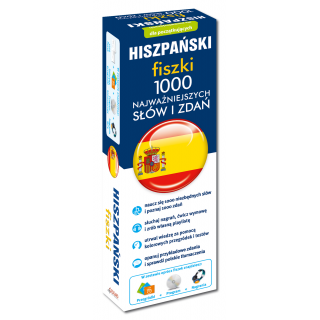 HISZPAŃSKI fiszki 1000 najważniejszych słów i zdań + CD (1000 fiszek + CD-ROM z programem i nagraniami) HISZPAŃSKI fiszki 1000 najważniejszych słów i zdań + CD (1000 fiszek + CD-ROM z programem i nagraniami)