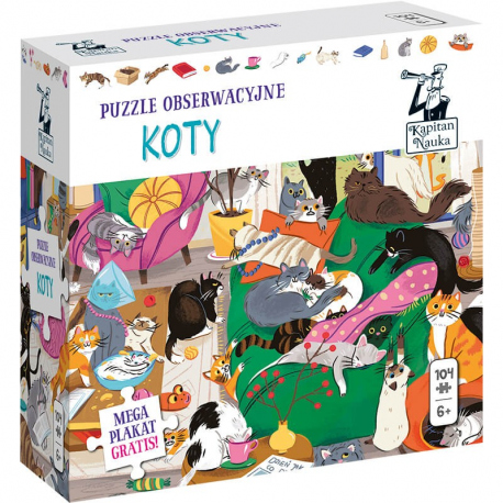 Puzzle obserwacyjne Koty Puzzle obserwacyjne Koty