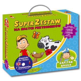 Kapitan Nauka SuperZestaw dla małych przyrodników (Książeczka z quizami + Książeczka z zagadkami + CD-ROM gra edukacyjna Angielski 7 Diamentów) Kapitan Nauka SuperZestaw dla małych przyrodników (Książeczka z quizami + Książeczka z zagadkami + CD-ROM gra edukacyjna Angielski 7 Diamentów)
