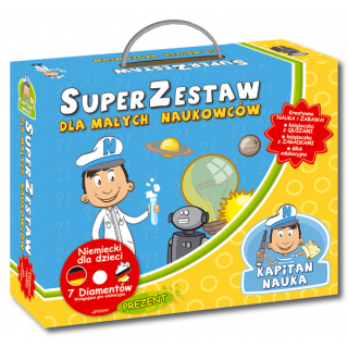 Kapitan Nauka SuperZestaw dla małych naukowców (Książeczka z quizami + Książeczka z zagadkami + CD-ROM gra edukacyjna Niemiecki 7 Diamentów) Kapitan Nauka SuperZestaw dla małych naukowców (Książeczka z quizami + Książeczka z zagadkami + CD-ROM gra edukacyjna Niemiecki 7 Diamentów)