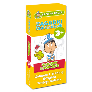 Kapitan Nauka Zagadki obrazkowe Zabawy logiczne 3+ (od 3 lat) (56 kolorowych kart) Kapitan Nauka Zagadki obrazkowe Zabawy logiczne 3+ (od 3 lat) (56 kolorowych kart)